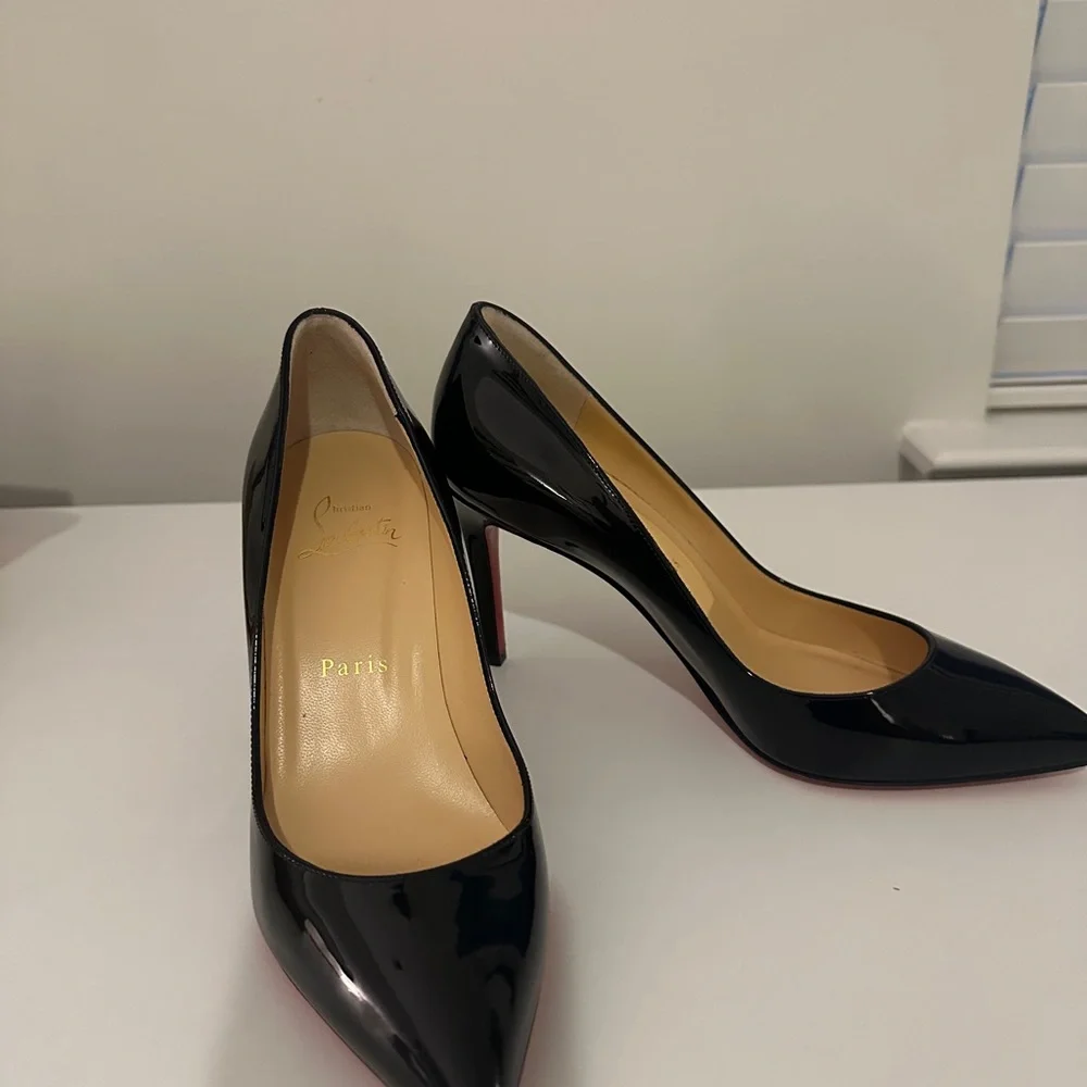 Christian Louboutin Glossy Black Heels - Picture 2 of 15
